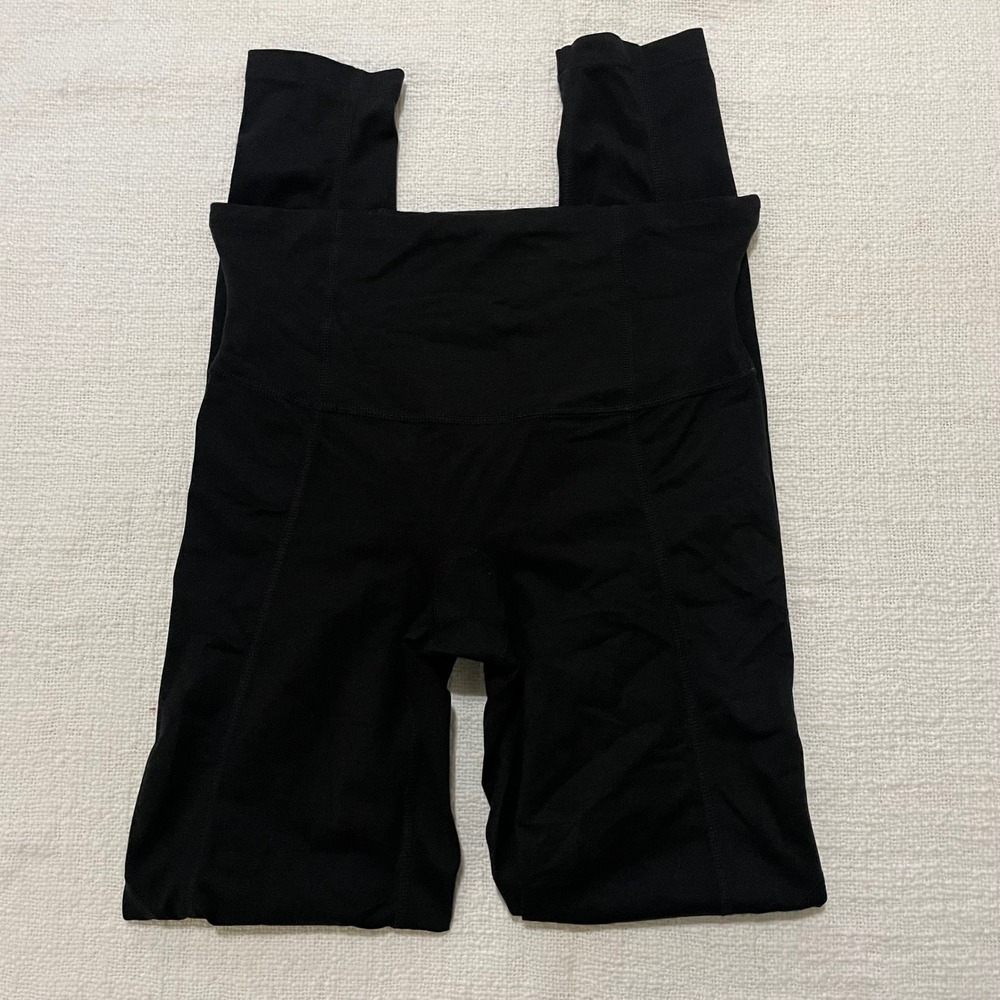 Spanx Womens High Waisted Active Leggings Black Small RN112121
